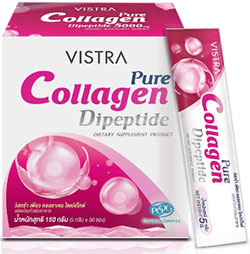 Vistra Pure Collagen DiPeptide 5000mg.30ซอง วิสทร้า เพียว คอลลาเจน ไดเปปไทด์